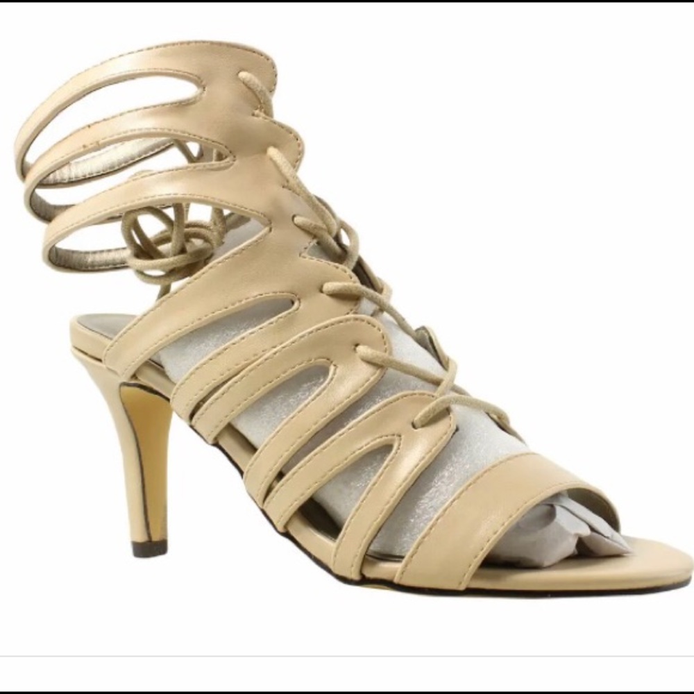 Michael Antonio France Lace Up Wedge Sandal